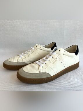 Sam Edelman Josi Leather Retro Sneakers White Black Womens Size 9